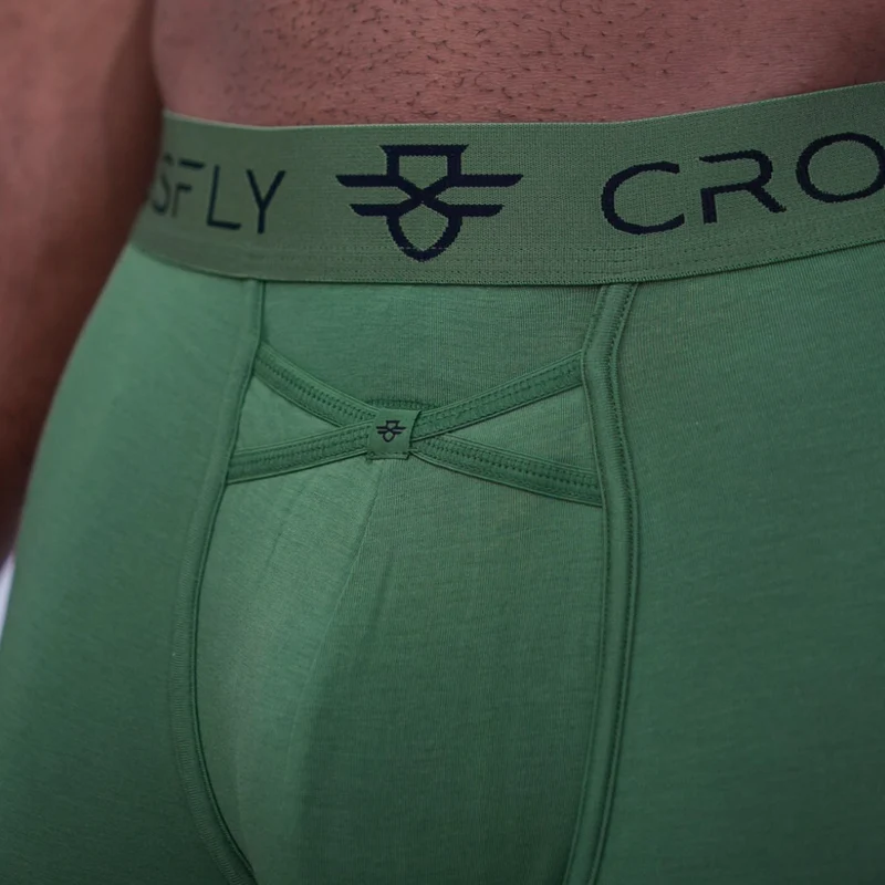 Lux Men's 4" Trunks: Olive/Black
