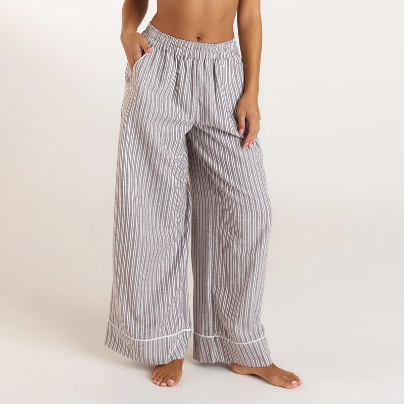 Stripe Pyjama Hose - Schokolade