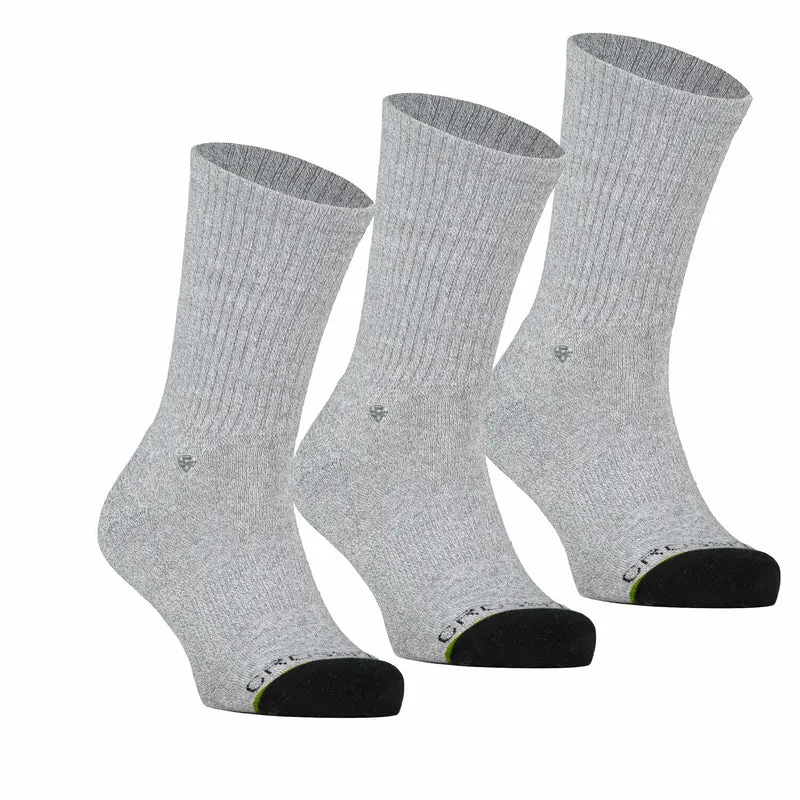 3-pack Original Men's 12" Crew Socks (Grey Marle)