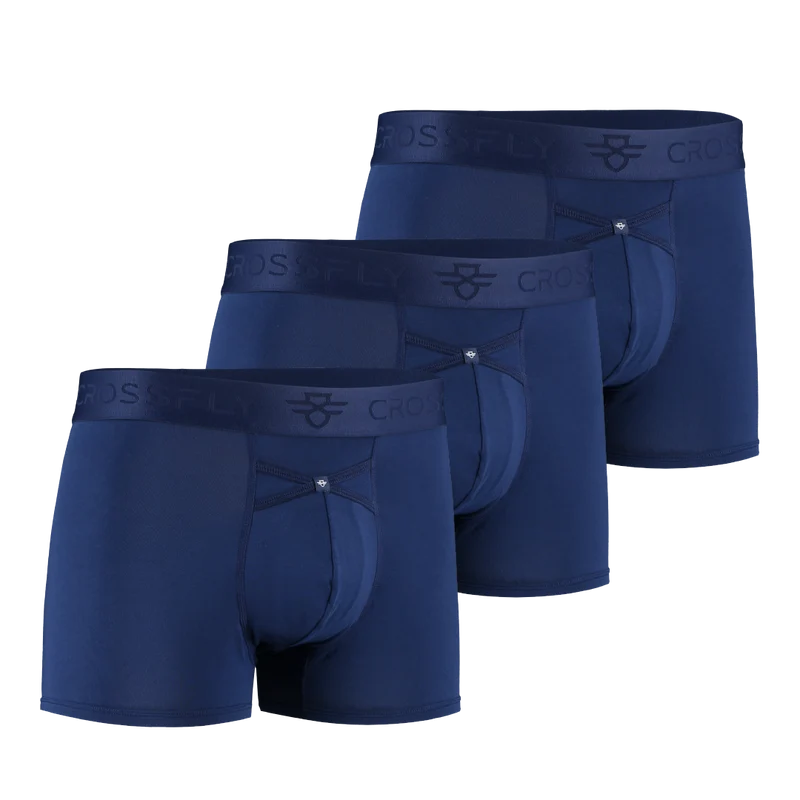 3-pack: IKON Men's 3" Trunks - Navy