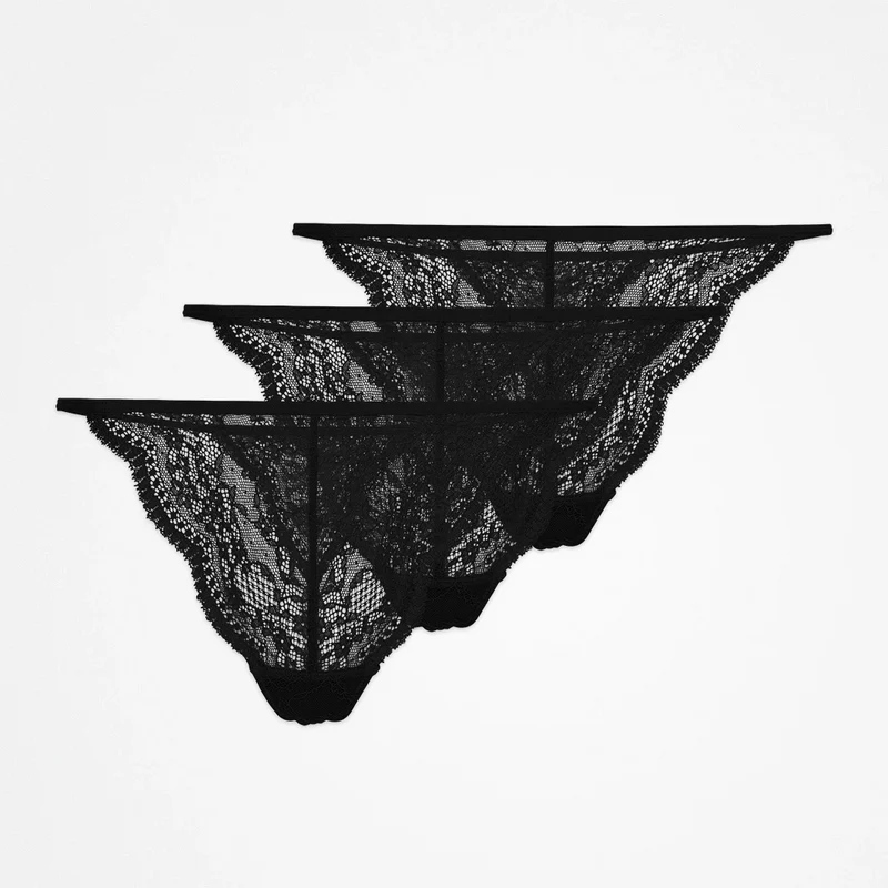 G-String aus Spitze | Schwarz