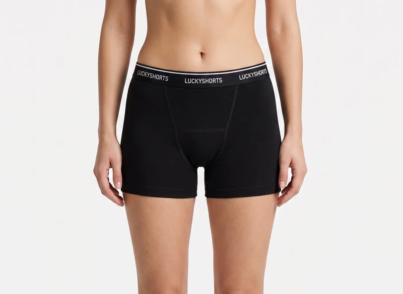 Period Underwear Vivid Black + black waistband