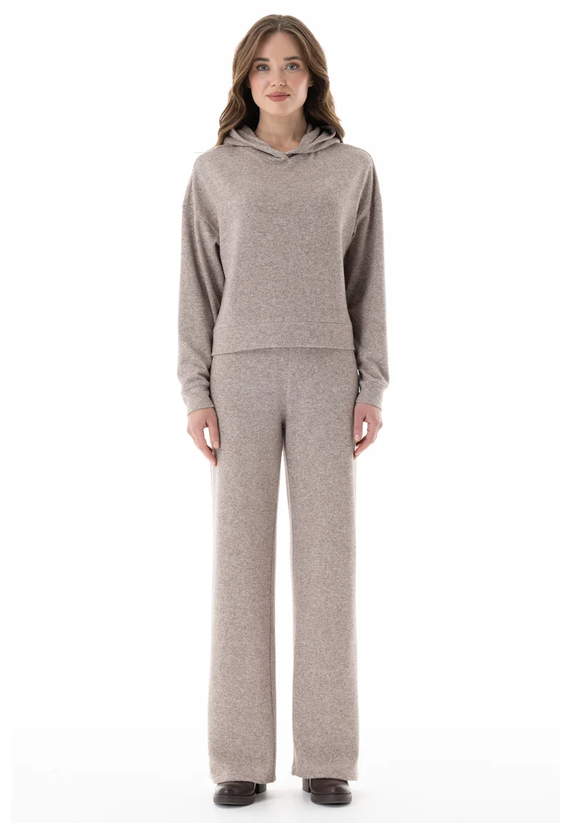 Wide-Leg-Hose aus Bio-Baumwolle und recyceltem Polyester