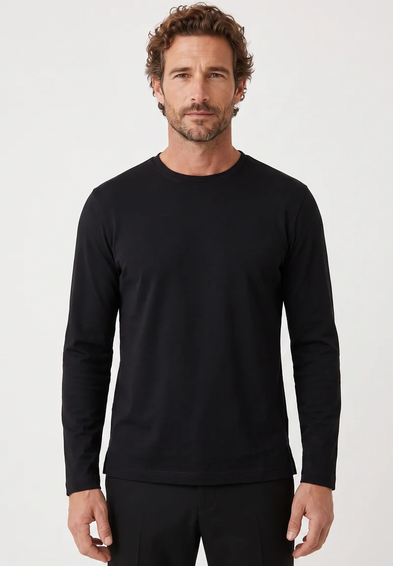 Longsleeve aus Bio-Baumwolle im Interlock-Strick