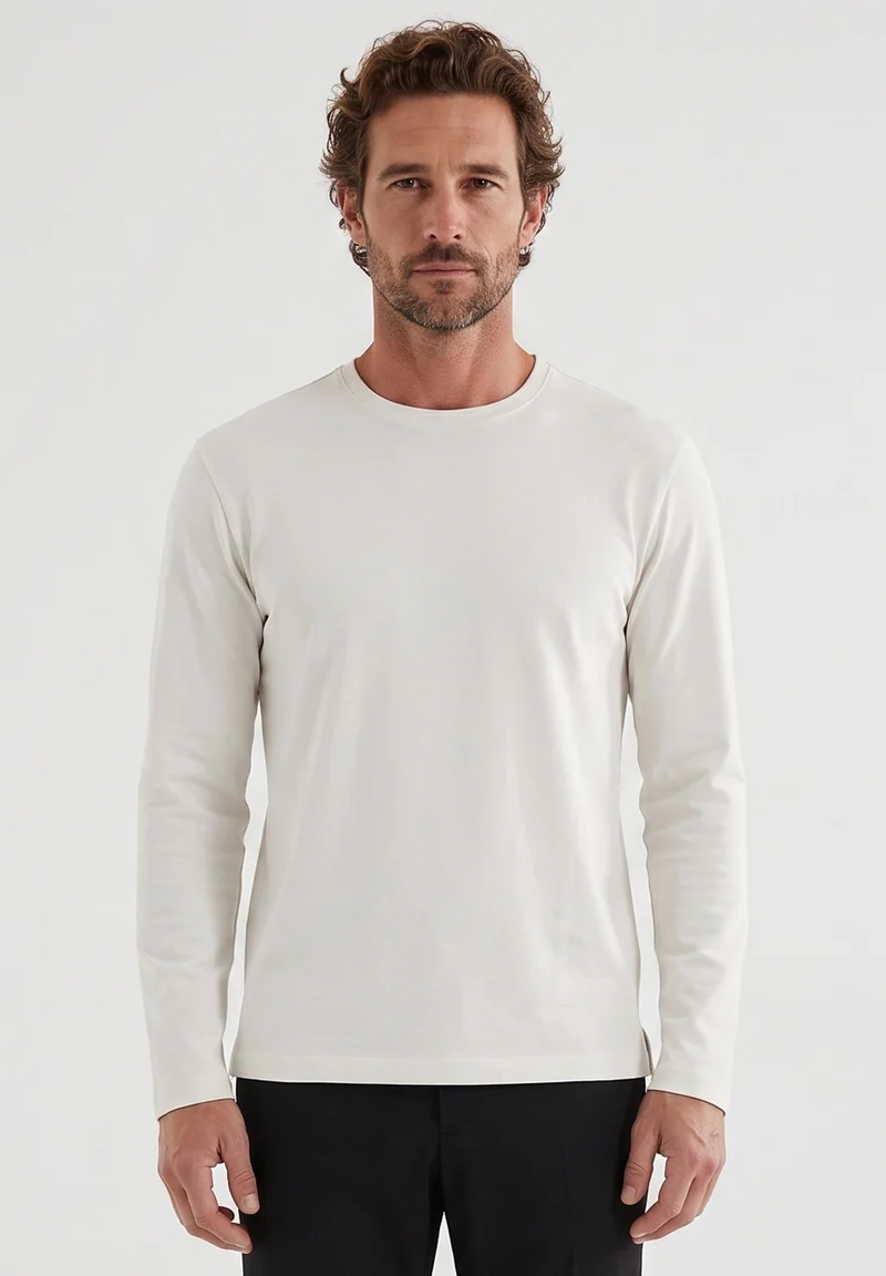 Longsleeve aus Bio-Baumwolle im Interlock-Strick