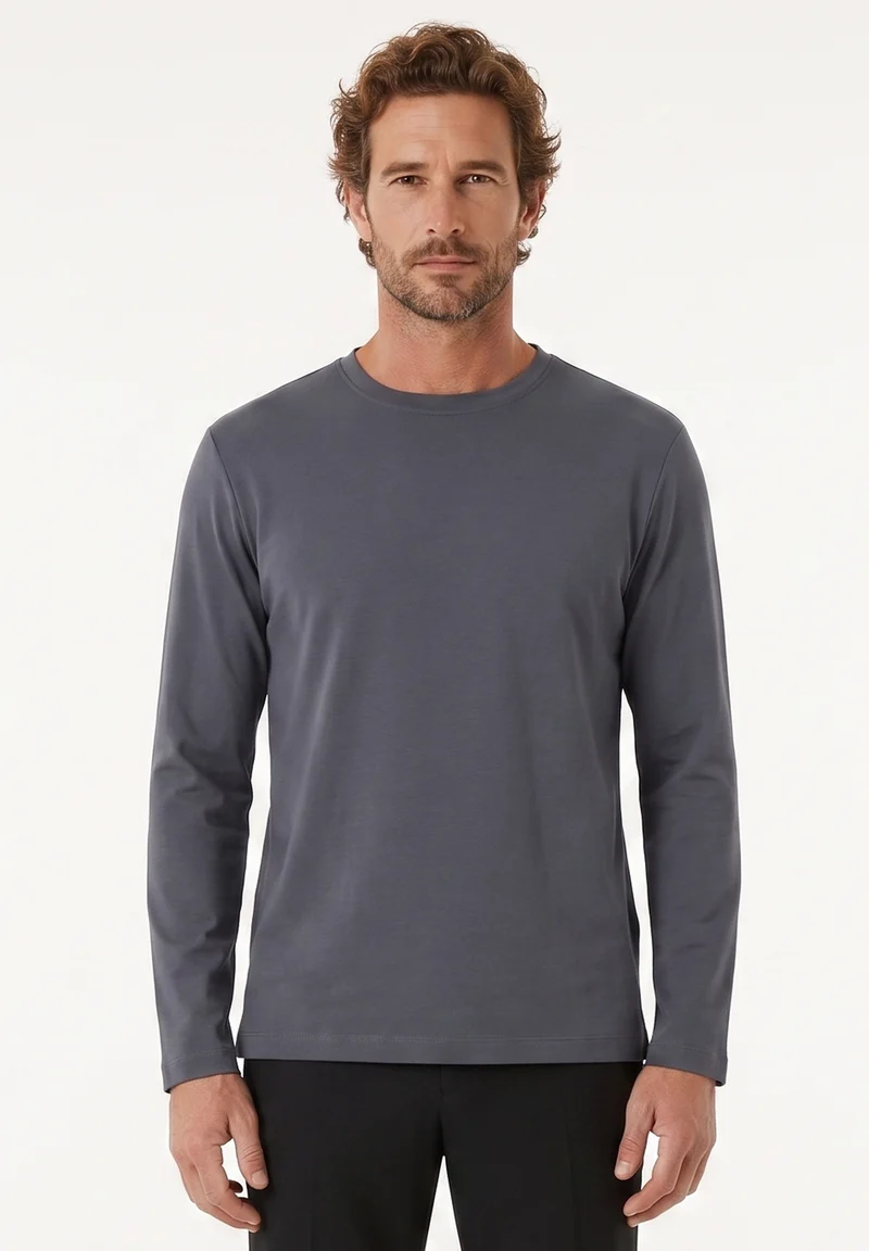 Longsleeve aus Bio-Baumwolle im Interlock-Strick