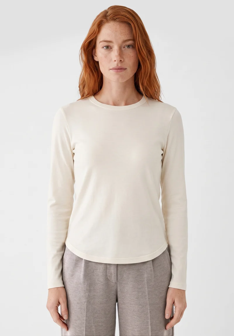 Slim-Fit-Longsleeve aus Bio-Baumwolle