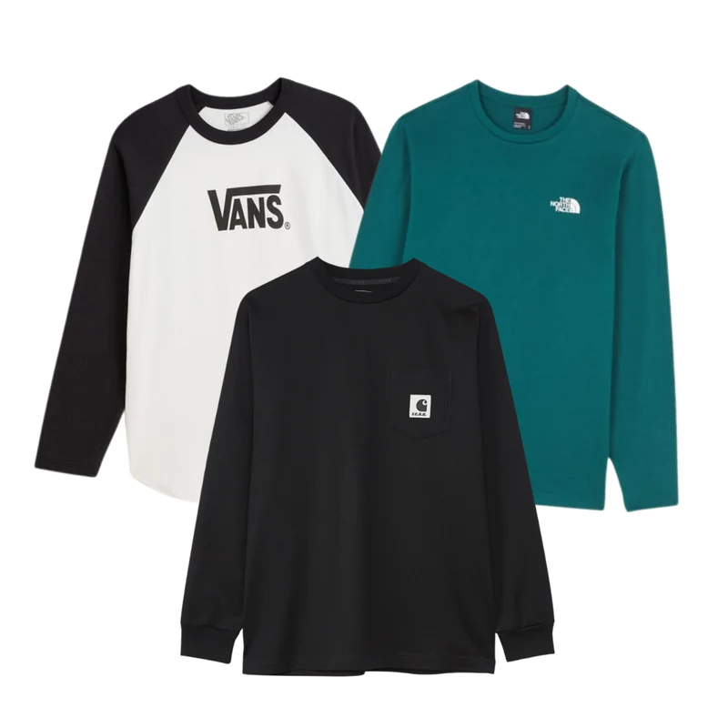 AUTUMN DROP 50x Pièces Tee-Shirt Manche Longue (48H DISPATCH)