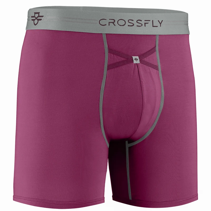 IKON X Men's 6" Boxers - Perfect Plum/Grey