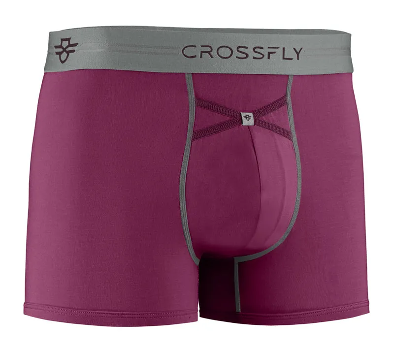 IKON X Men's 3" Trunks - Perfect Plum/Grey