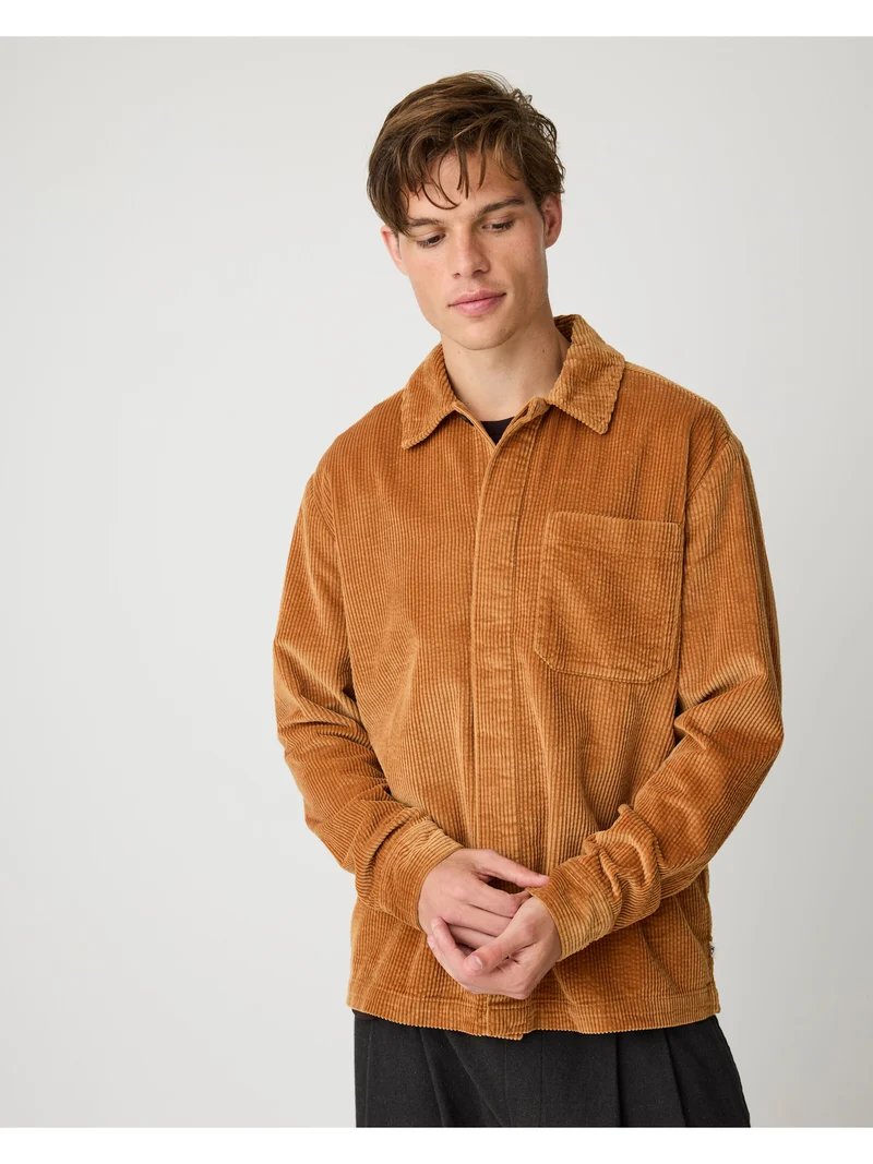Stretched 8-Wales Corduroy Overshirt lion