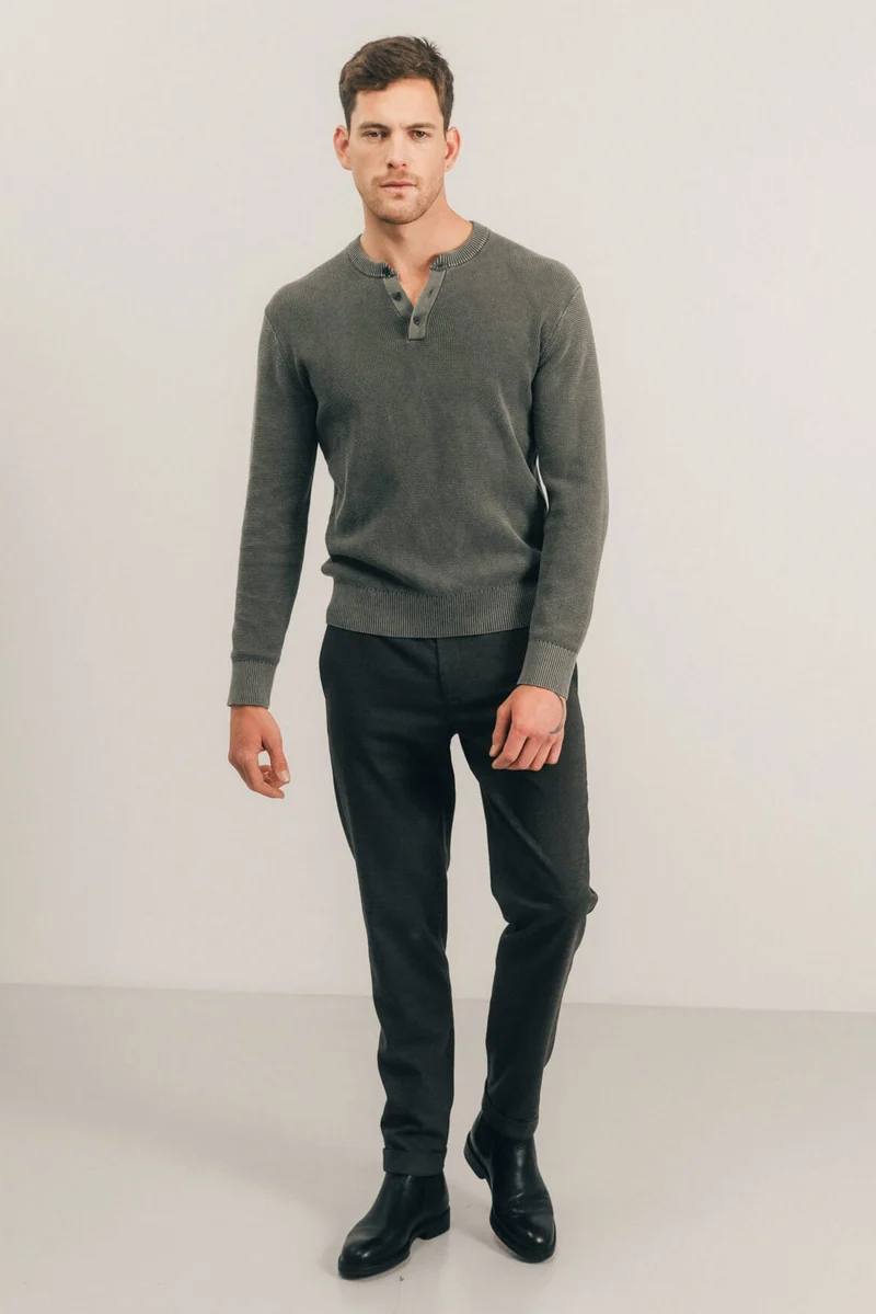 Pantalon kaki carreaux chic