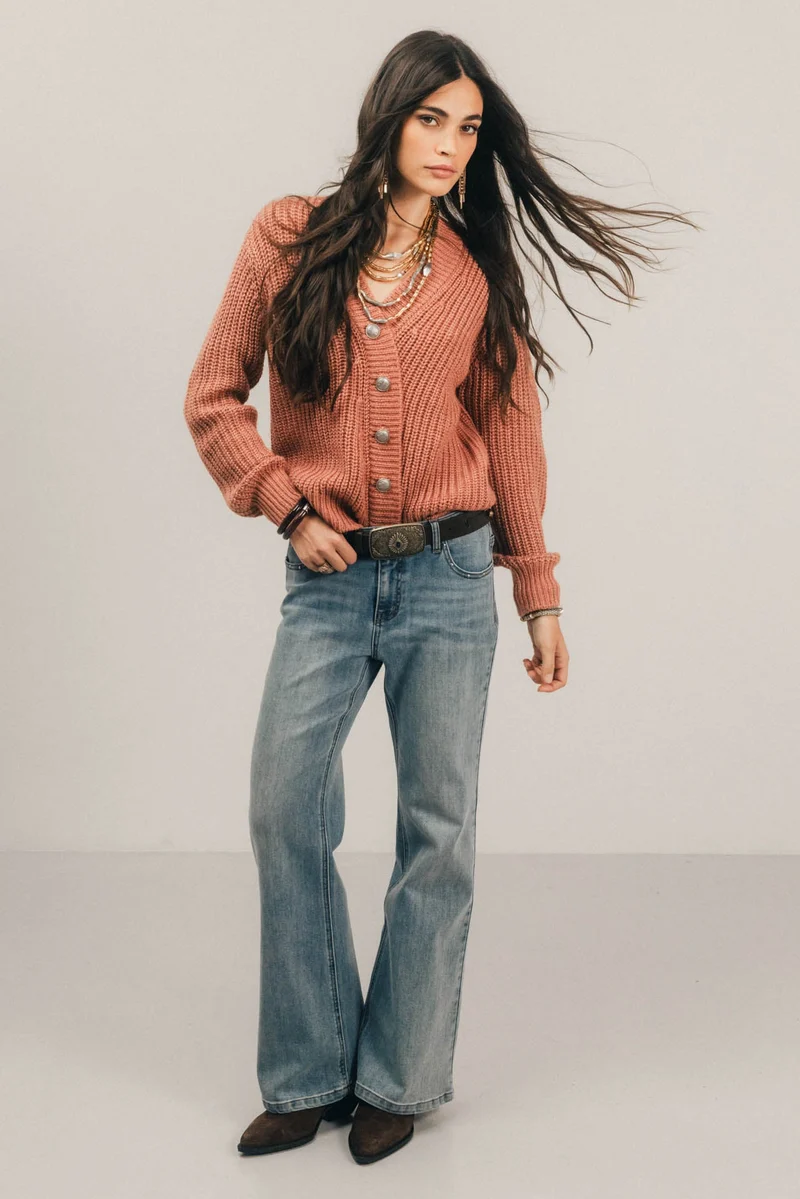 Jean flare bleu ciel seventies