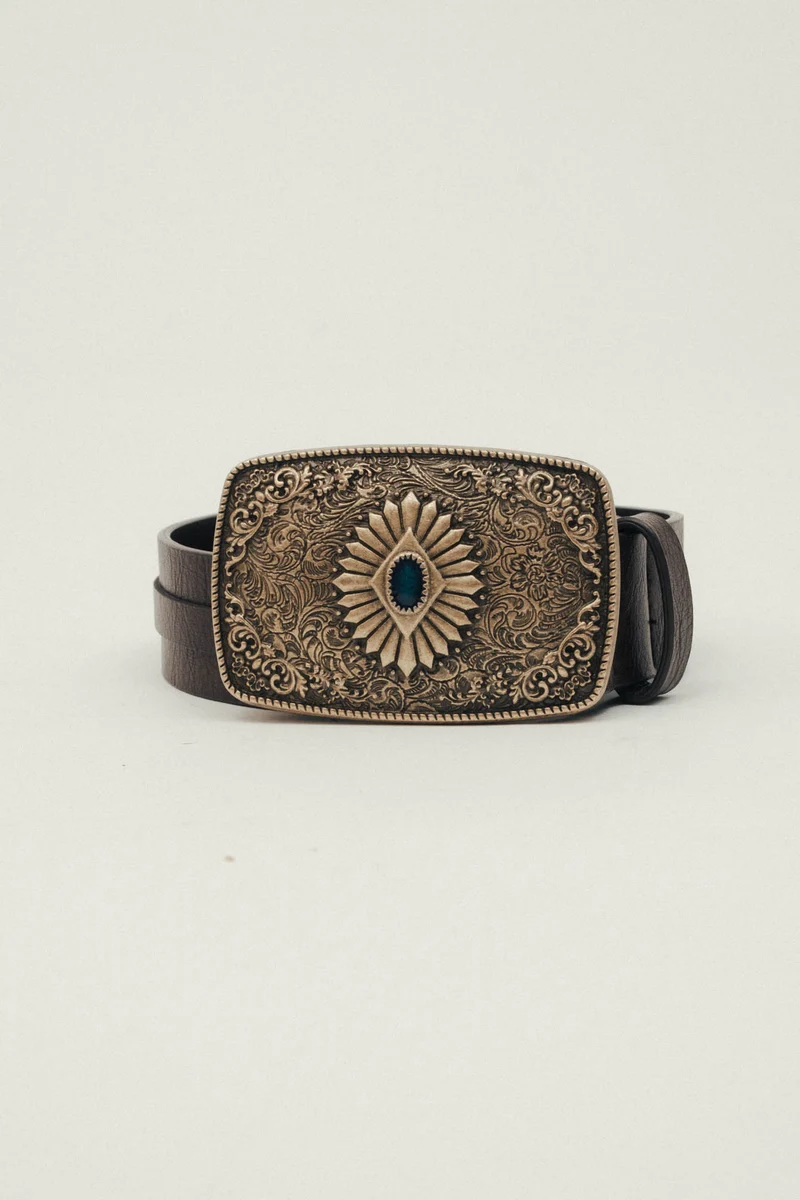 Ceinture choco boucle vintage