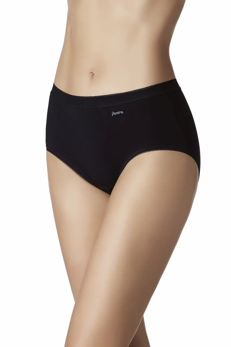 Janira - Esencial Midi-Slip im 2er-Pack Schwarz