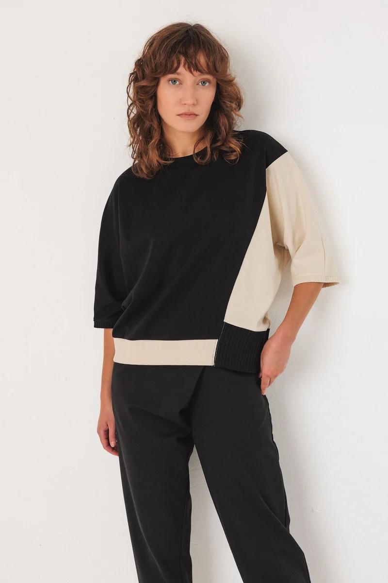 Aloria T-Shirt black/cream
