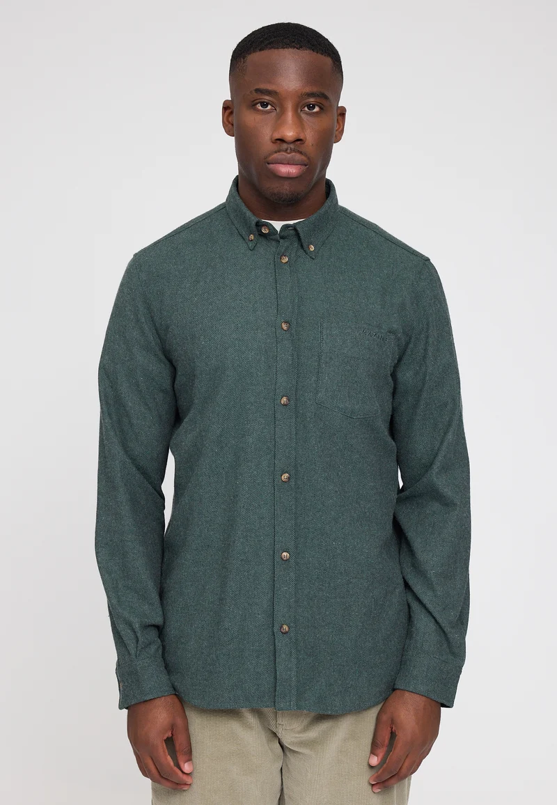 Melange Flannel Shirt bottle melange