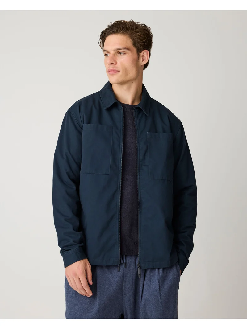 Twill Zip Overshirt total eclipse