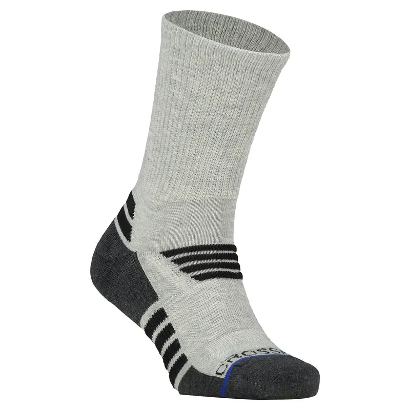 Tempo | Men's 10" Crew Socks - Grey/Black
