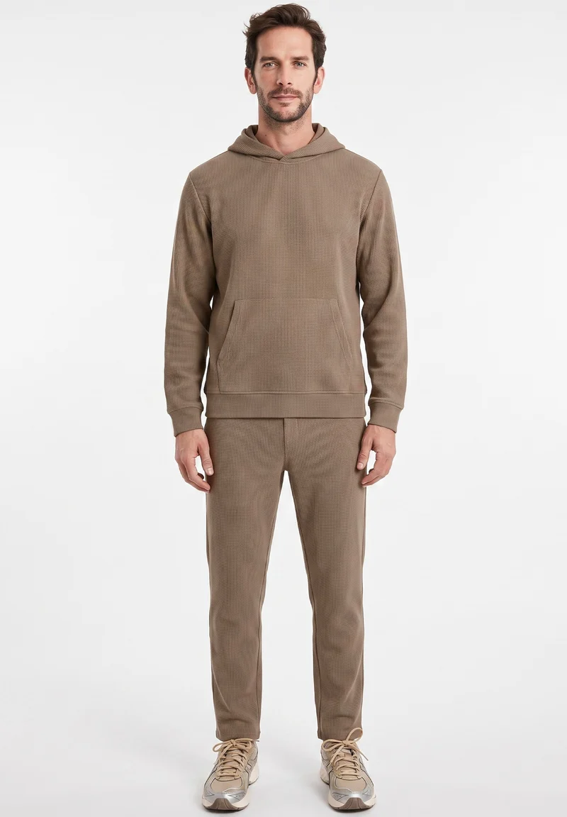 POZZAN | Waffel Jogginghose aus Bio-Baumwolle & recyceltem Polyester