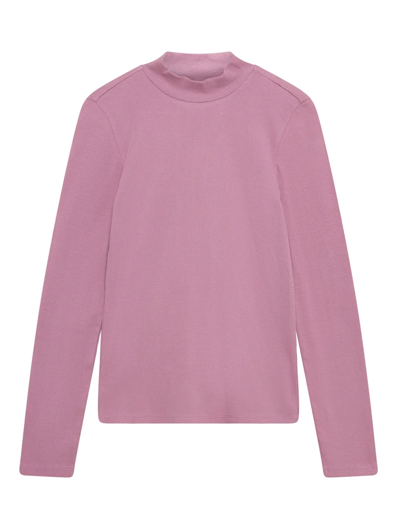 Rib High Neck Long Sleeve orchid haze