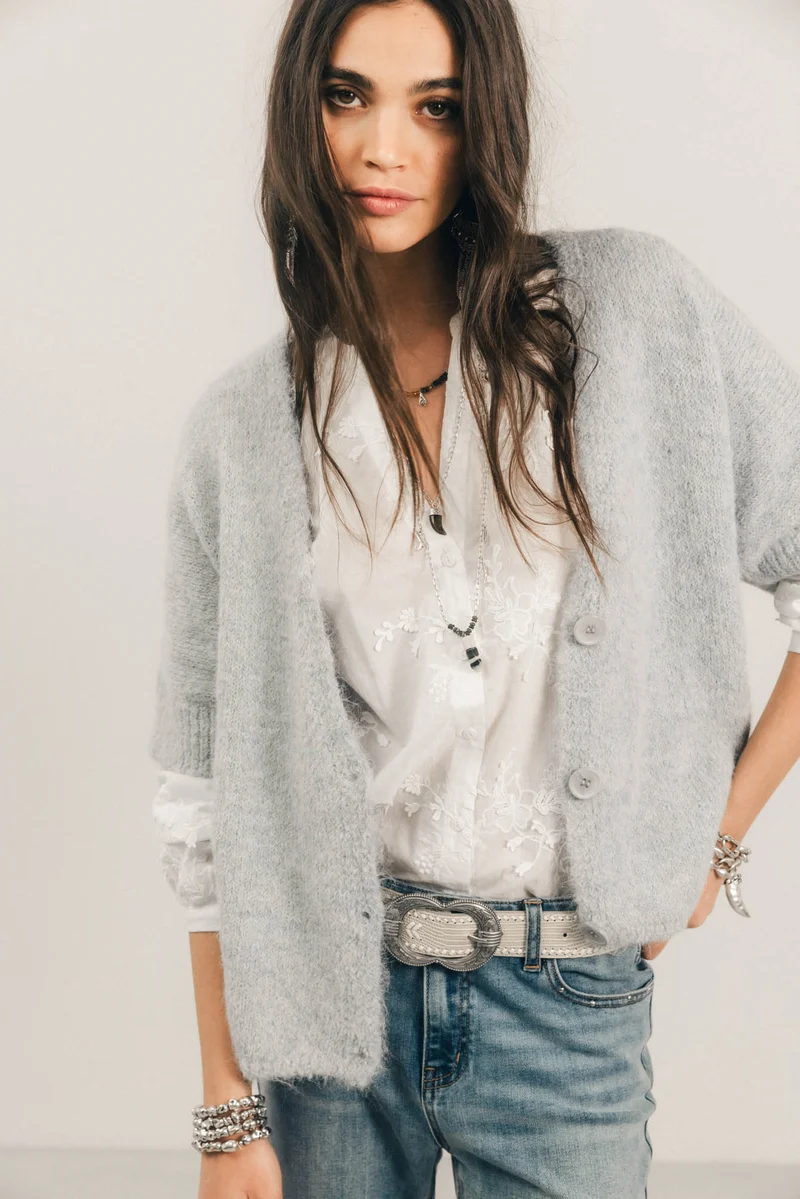 Gilet perle maille doudou