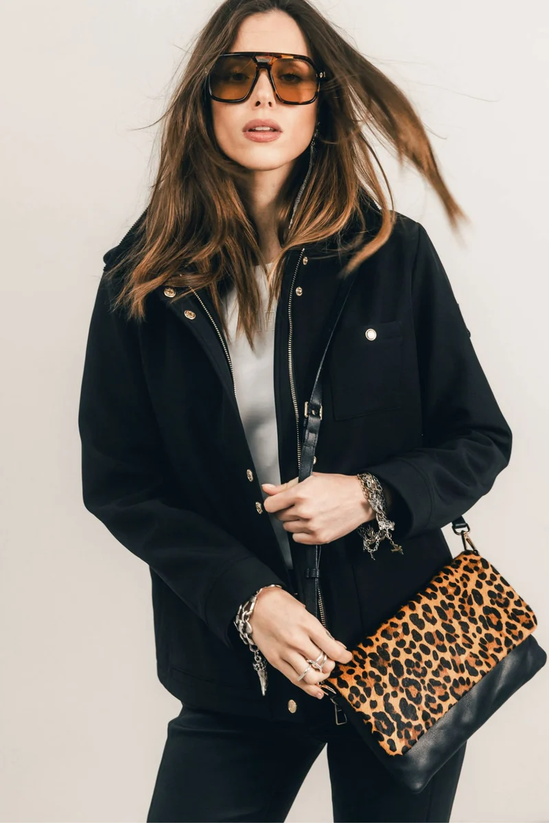Parka noire style urbaine