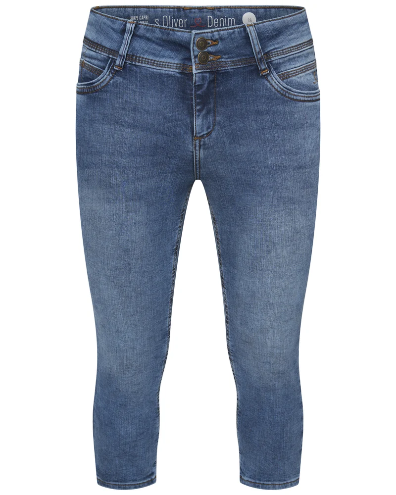 s.Oliver Damen Capri Hose Größe 34 – Slim Fit & Medium Rise | Sommerhose aus Baumwolle