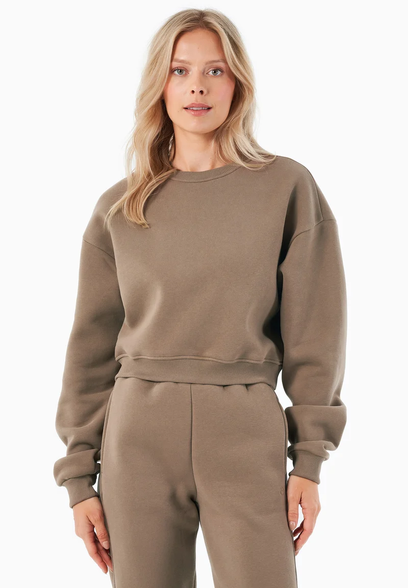 SILLIVIA | Essentials Crop-Sweatshirt aus Bio-Baumwolle und recyceltem Polyester