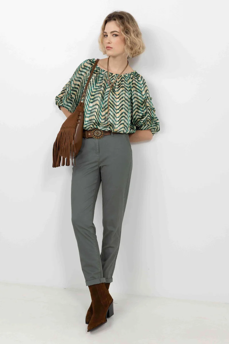 Pantalon chino kaki moderne