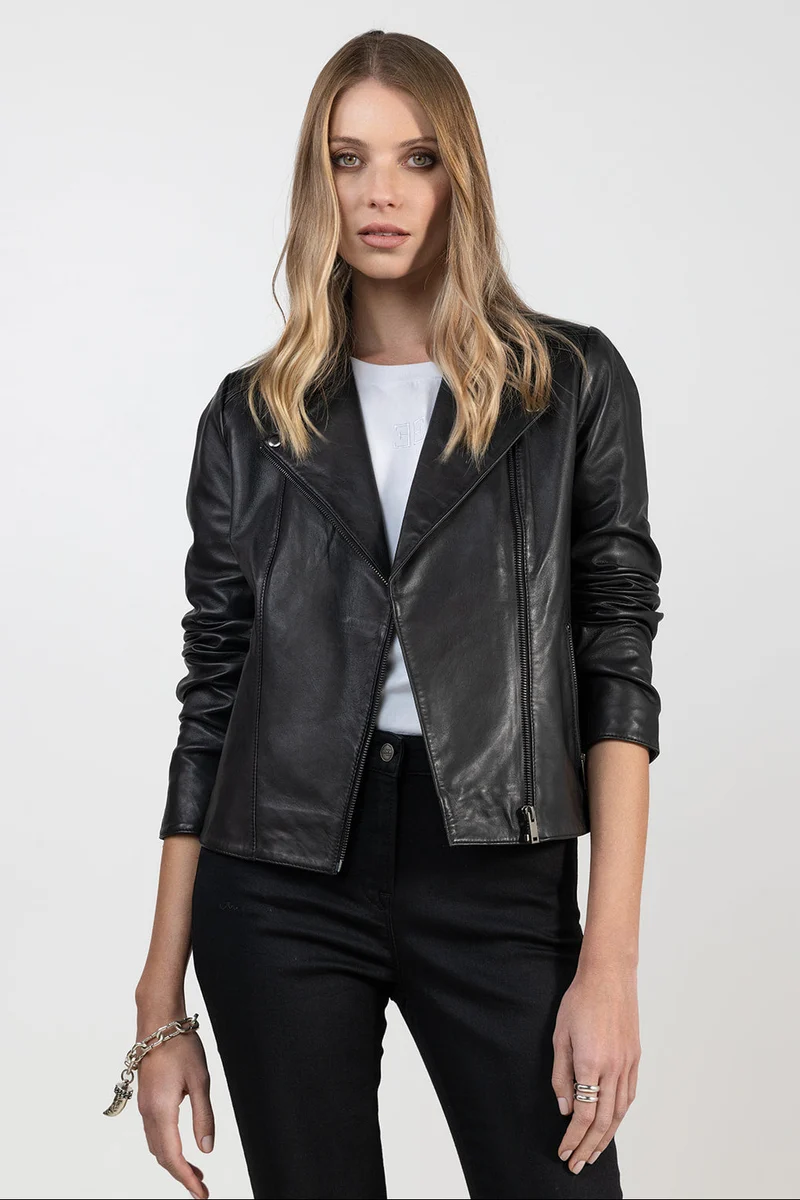 Perfecto en cuir noir