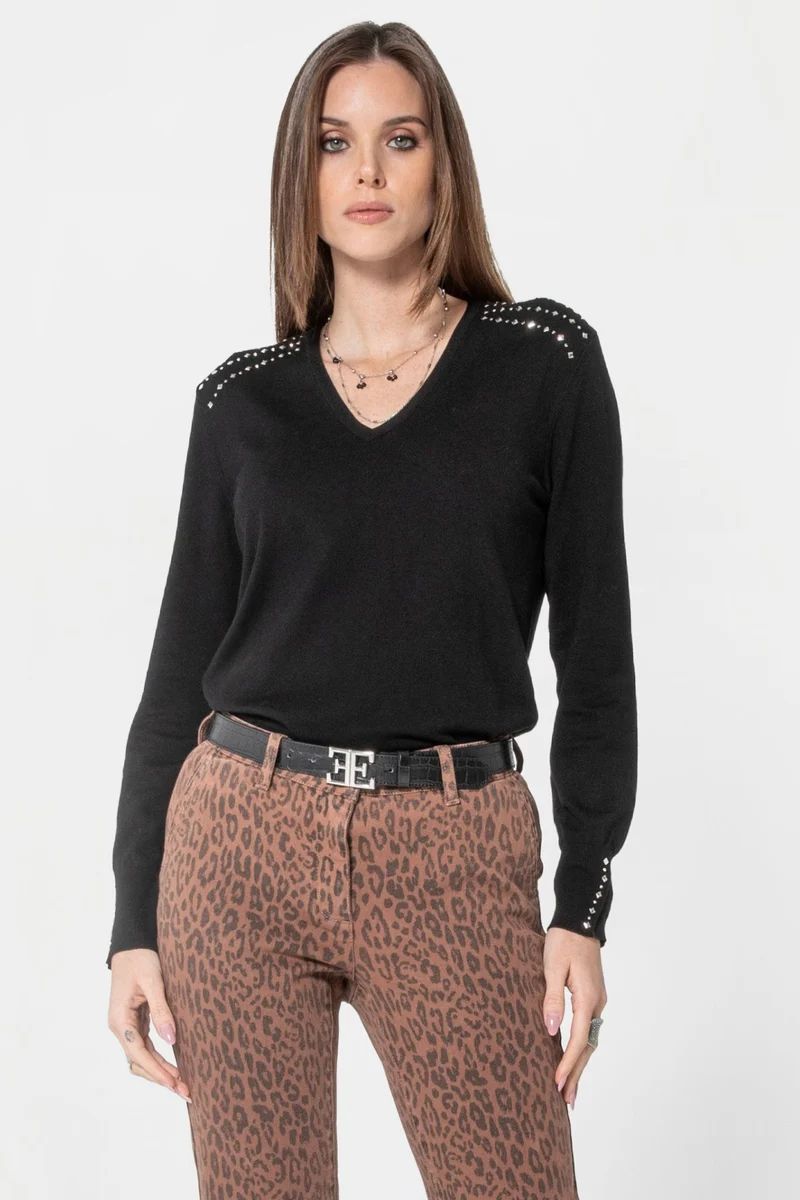 Ceinture cuir motif croco noir