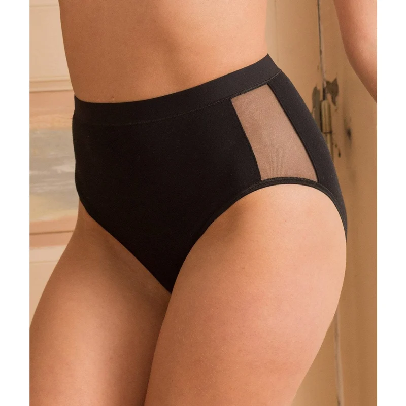 Hochgeschnittener Slip Onyx Schwarz
