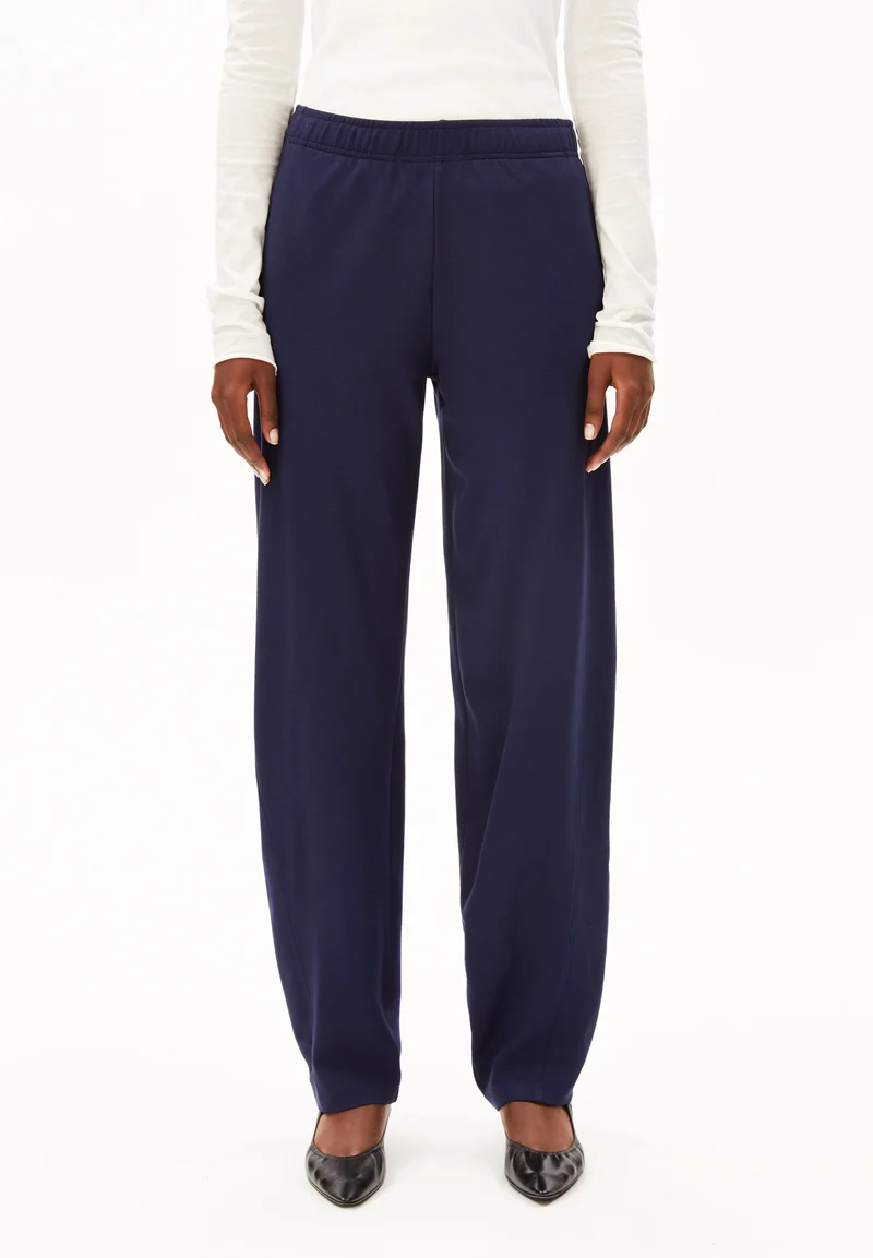 Basic Jersey Barrel Pants tinted navy