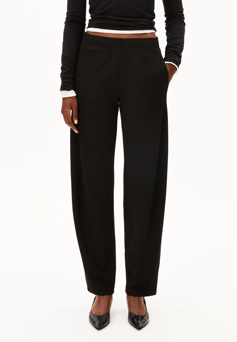 Basic Jersey Barrel Pants black