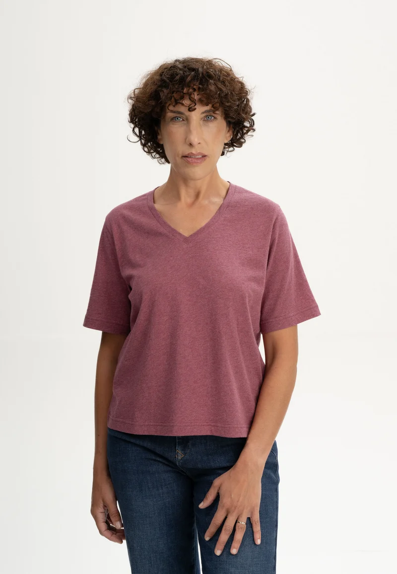 V-Neck T-Shirt Ankita marmelade melange