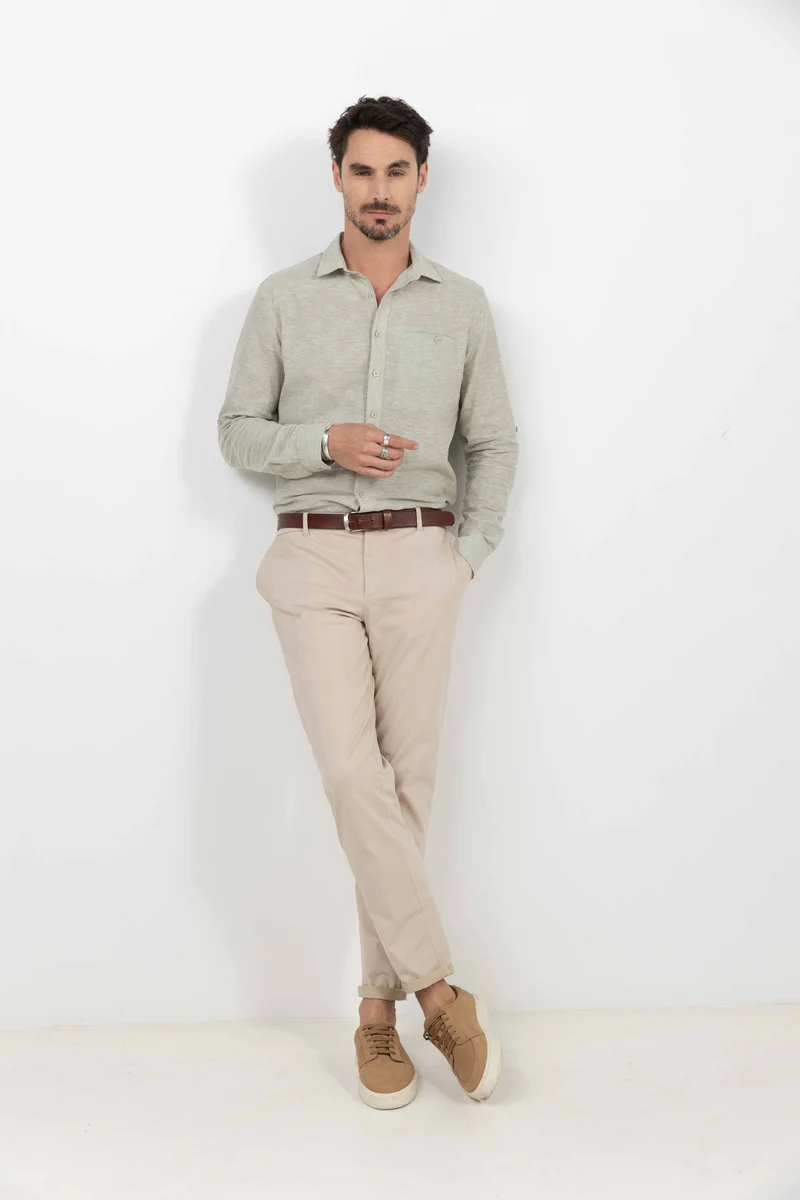 Chino beige stretch élégant