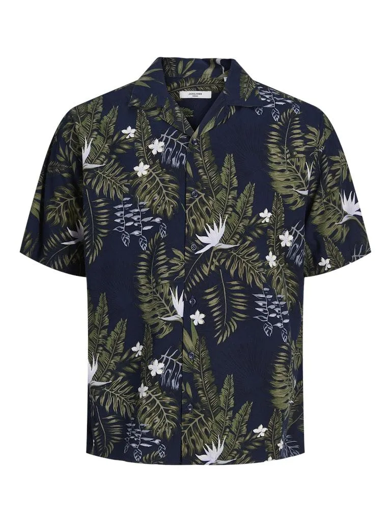 Jack & Jones Herren Hemd JPRBLATROPIC RESORT SHIRT S/S RELAX SN