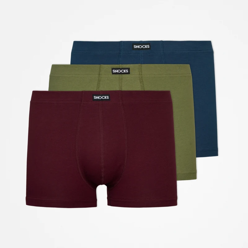 Retro Boxershorts | Mix (Rot/Olive/Blau)