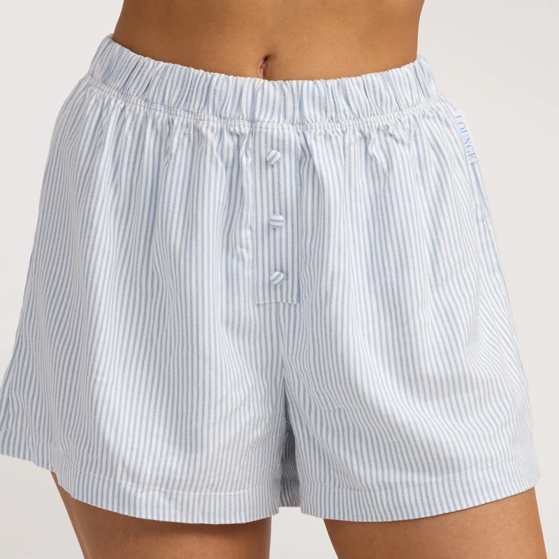 Gestreifte Pyjama-Shorts - Blauer Streifen