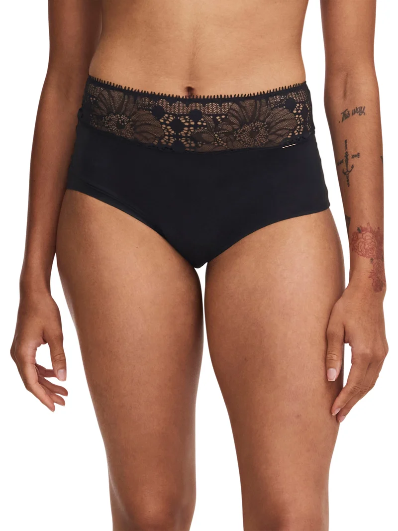 Chantelle - Life Spitzen-Slip mit hoher Taille, Schwarz
