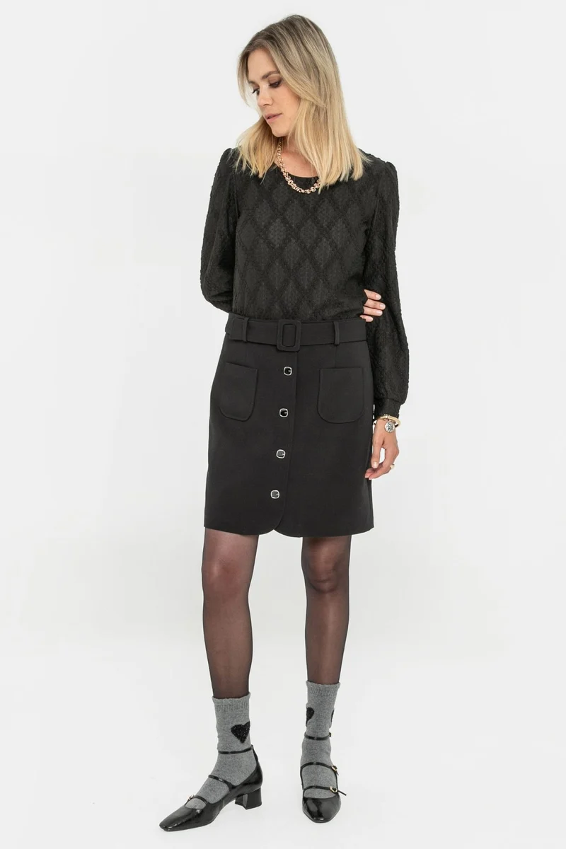 Jupe courte coloris noir