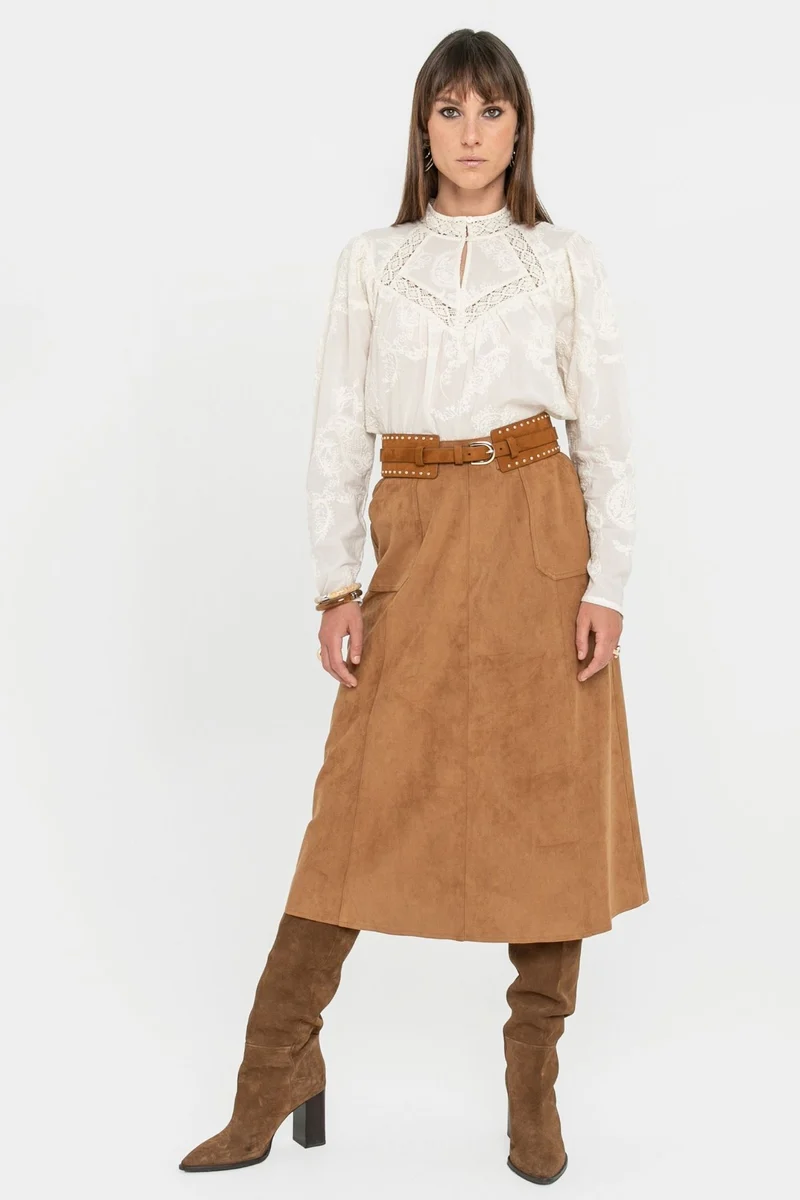 Blouse inspiration victorienne écrue