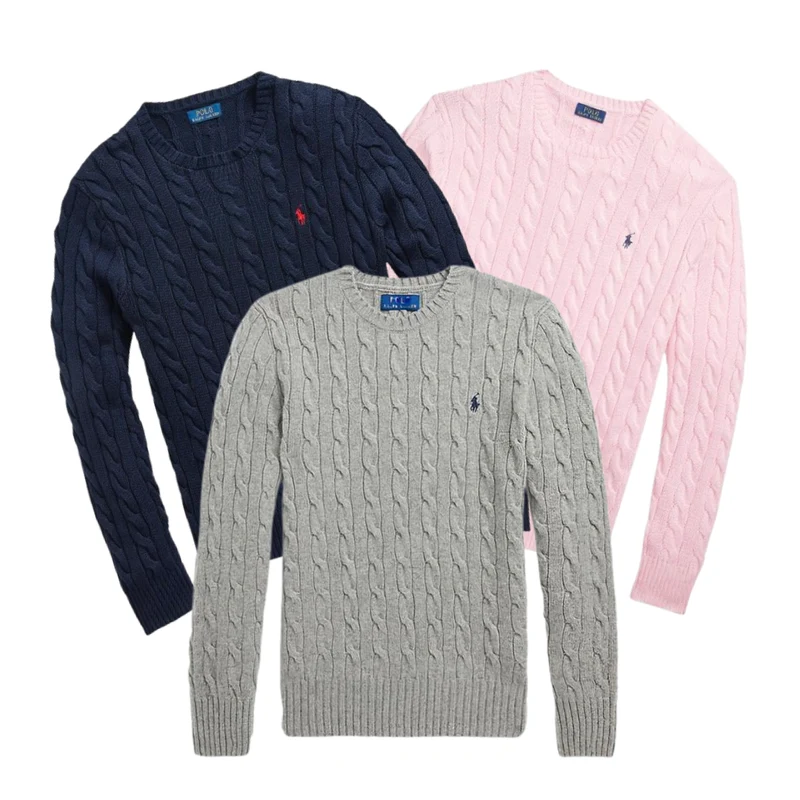 Précommande Mix 10x Pièces Pull Ralph Lauren Torsadé Premium