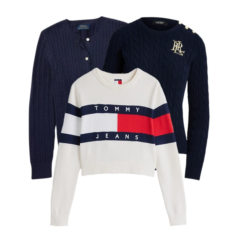 Mix 20kg Pull Ralph Lauren/Tommy Hilfiger Femme