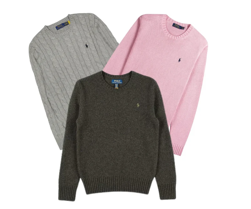 Mix 15x Pièces Pulls Ralph Lauren Premium