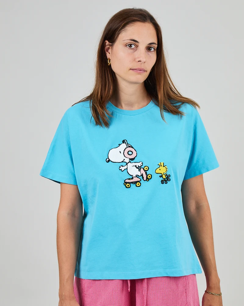 Peanuts Roller Oversize Tee blue
