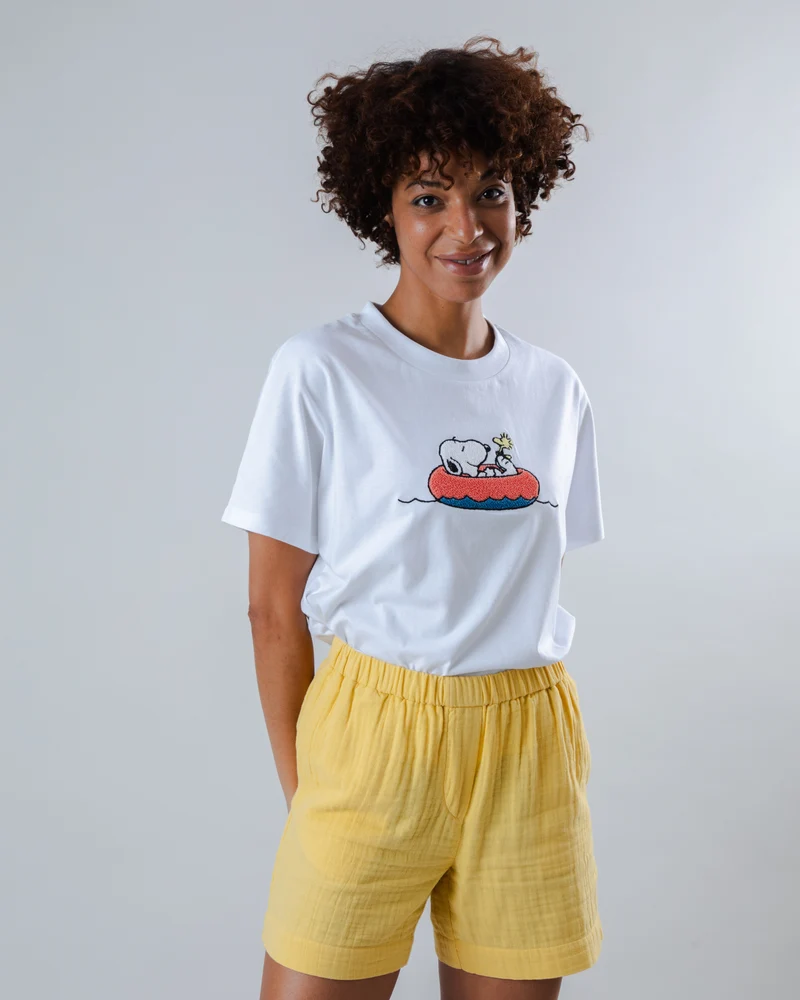 Peanuts Floating Oversize Tee white
