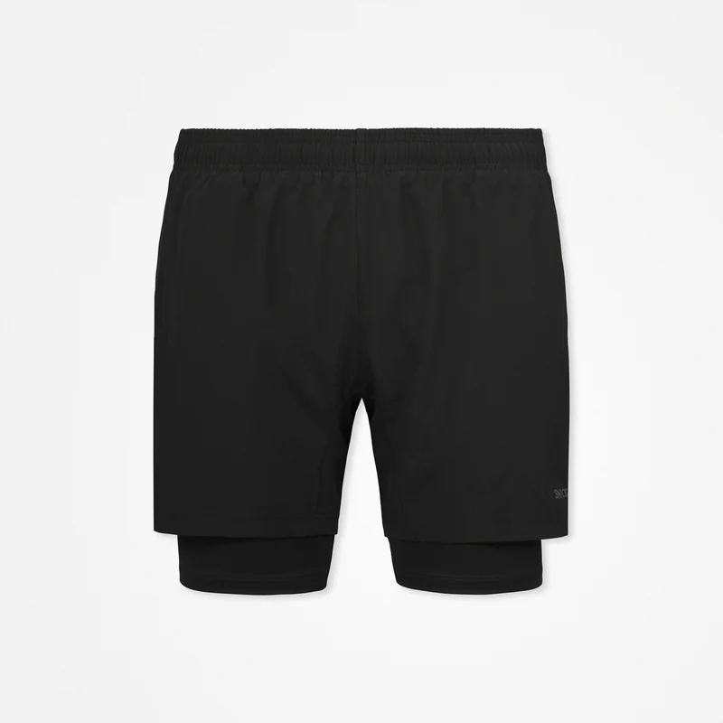 2 in 1 Shorts Herren | Schwarz