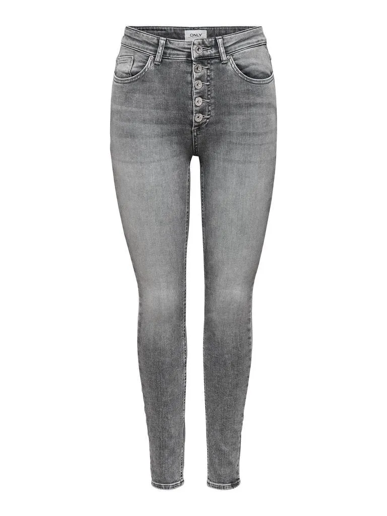 ONLY Damen Jeans ONLBLUSH HW BUTTON SK REA0918 TALL NOOS